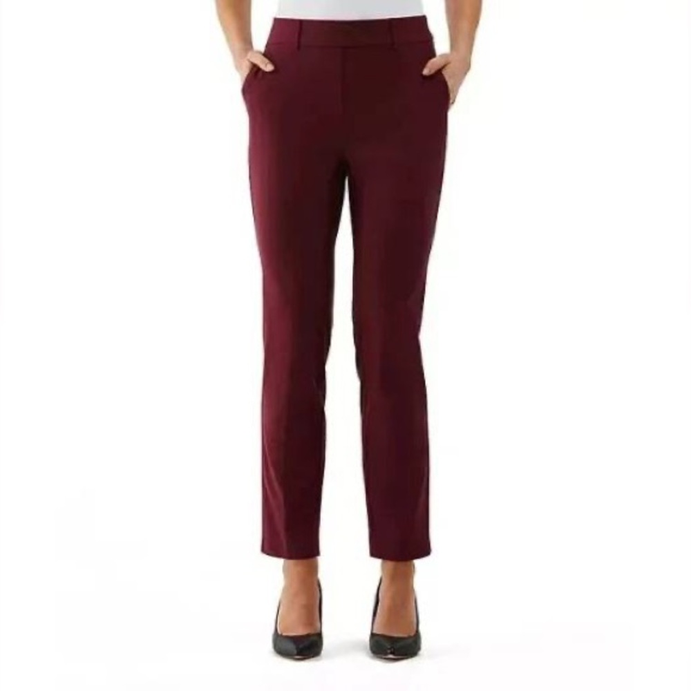 Rafaella - Size 24W - Women's Stretch Ankle Pants - Windsor Wine
